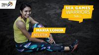 Maria Londa, atlet Indonesia di SEA Games 2017 cabang lompat jauh dan lompat jangkit. (Bola.com/Dody Iryawan)