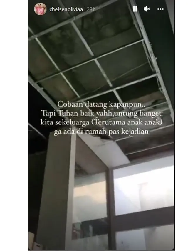 Plafon Rumah Chelsea Olivia Ambruk Usai Ditinggal 4 Bulan, Ini 6 Potret Kondisinya
