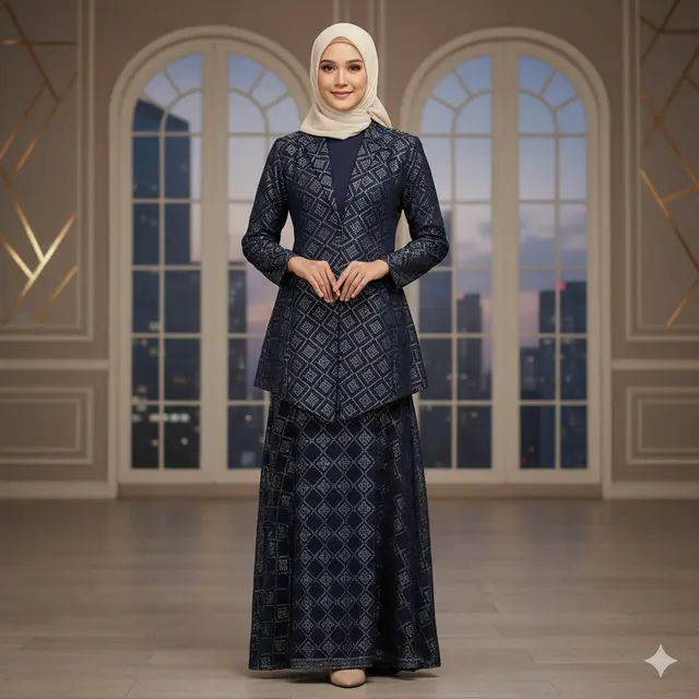 Warna Gamis Blazer Brokat yang Lagi Hits 2025