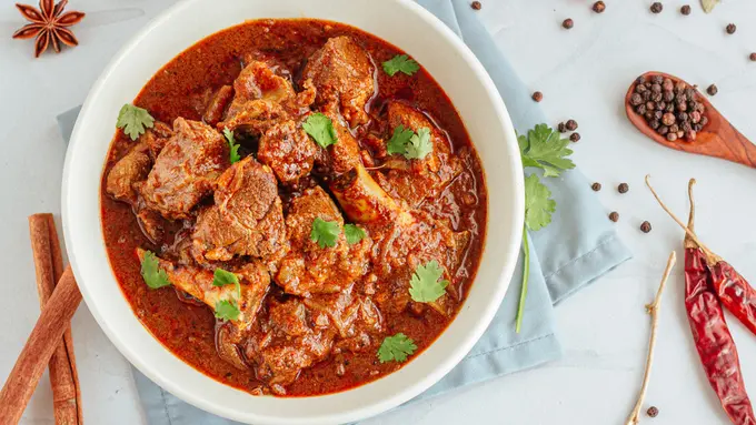 kari daging kambing sapi pedas