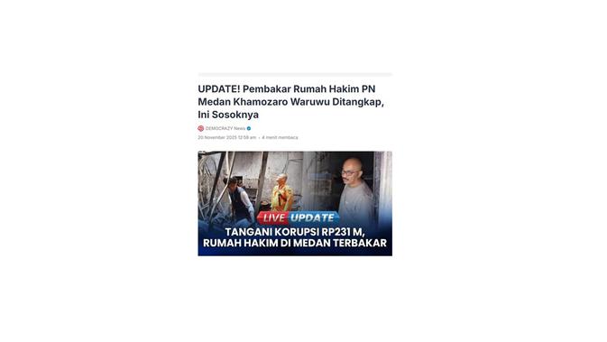 Cek fakta artikel Denny Indrayana sebut Jokowi terlibat pembakaran rumah hakim di Medan