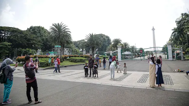Libur Lebaran di Kawasan Monas