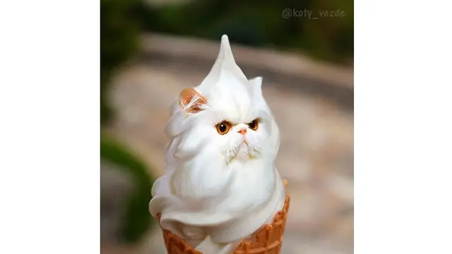 7 Potret Editan Foto Wajah Kucing Ini Bikin Gemas