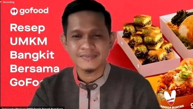 Dodi Sandra, pemilik Pempek Pistel Kiarin dalam bincang daring 