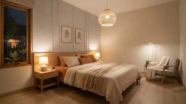 Desain Kamar Tidur dengan Panduan Palet Warna dan Pencahayaan Hangat