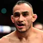 Tony Ferguson langsung menantang Conor McGregor setelah menang dalam pertarungan UFC 216, Minggu (8/10/2017) WIB. (UFC)