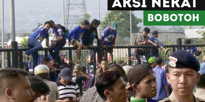 VIDEO: Aksi Nekat Bobotoh Demi Laga Persib Bandung Vs Persija Jakarta
