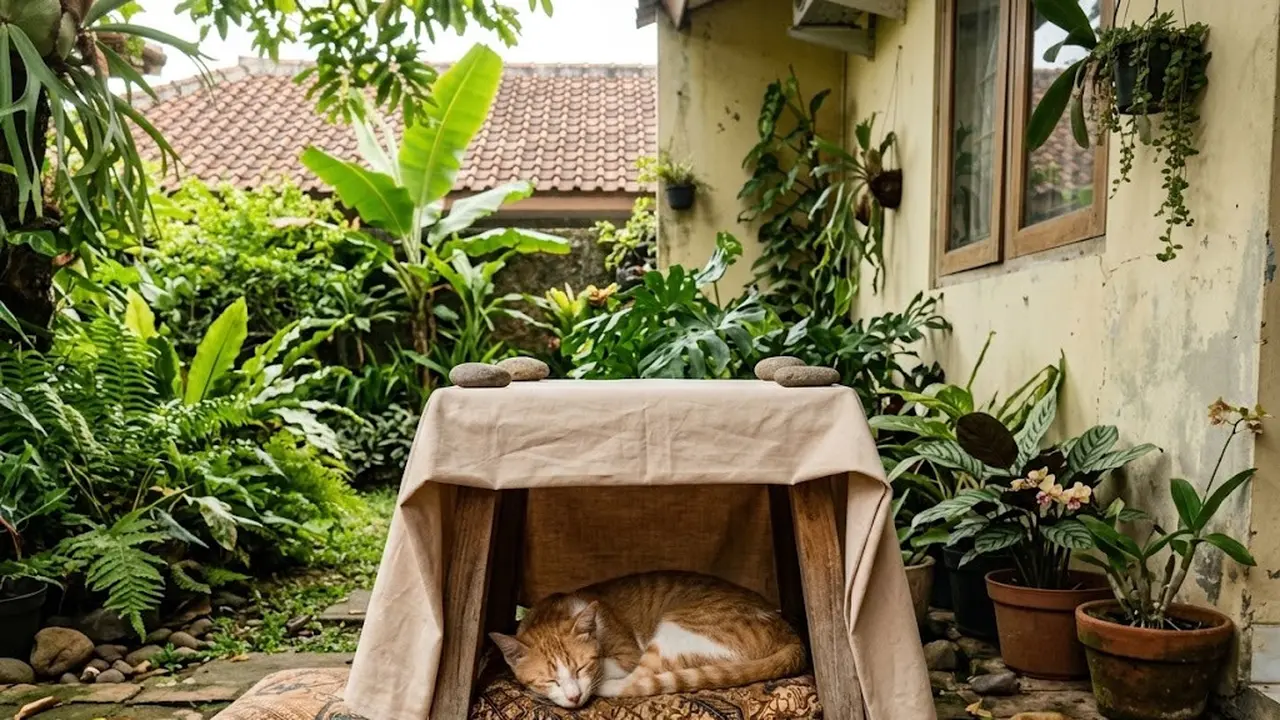 Cara membuat tempat berteduh hewan peliharaan di pekarangan rumah