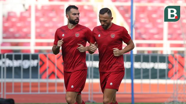 Latihan Timnas Indonesia Jelang Laga Perdana Melawan Kamboja di Piala AFF 2022