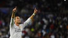 Cristiano Ronaldo bertekad untuk pensiun di Real Madrid. (AFP/PIERRE-PHILIPPE MARCOU)