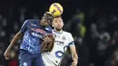 Pertandingan yang digelar di Stadion Diego Armando Maradona, Minggu (13/2/2022) berkesudahan dengan skor imbang 1-1. (Alessandro Garofalo/LaPresse via AP)