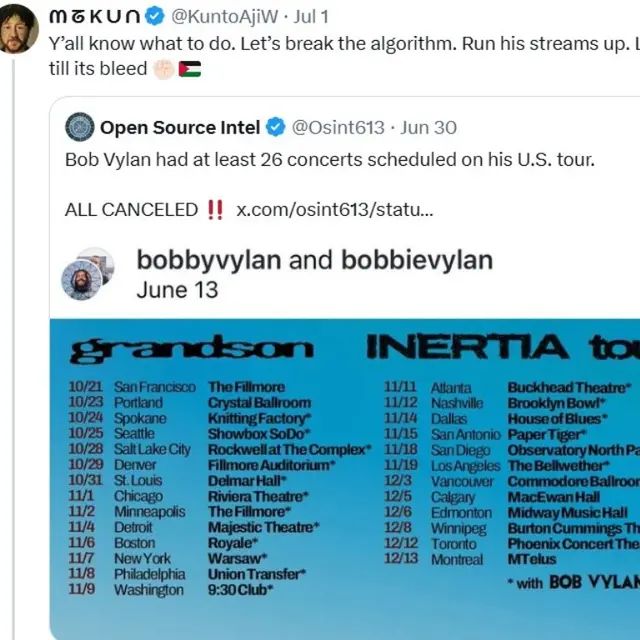 26 Konser Bob Vylan di AS Dibatalkan karena Bela Palestina, Kunto Aji Galang Dukungan di Medsos
