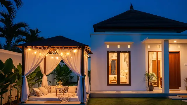 Inspirasi Gazebo Mungil di Samping Rumah Minimalis