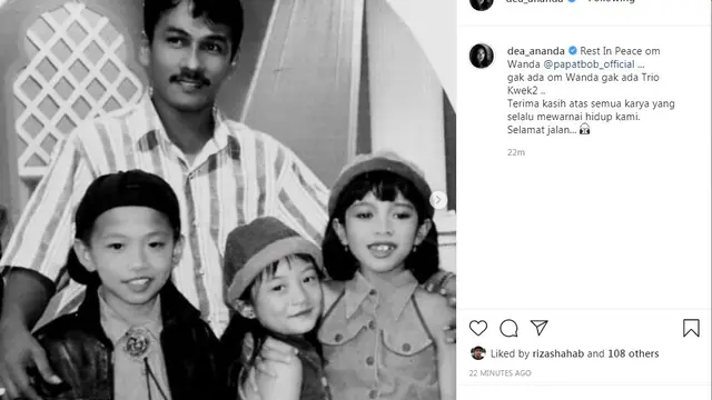 Dea Ananda - Papa T Bob (Foto: Instagram/@dea_ananda)