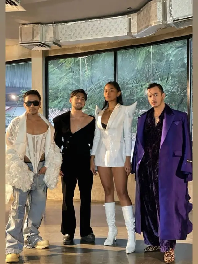 Potret Bubah Alfian di Met Gala Tiktok Replay 2023 (Sumber: Instagram/bubahalfian dan Instagram/harrysalim)