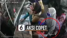 Bereda video emak-emak melakukan aksi copet di warung sembako terekam kamera CCTV.