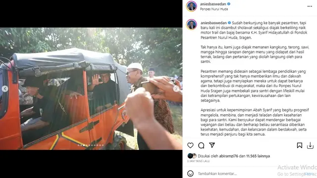 Anies Baswedan (Foto: Instagram/@aniesbaswedan)