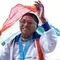 Man Kaur, nenek berusia 101 tahun yang meraih medali emas dari cabang lari 100 meter. (AFP)