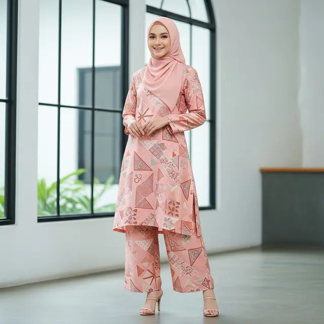Model Batik Syar’i Sutra Warna Pastel Elegan
