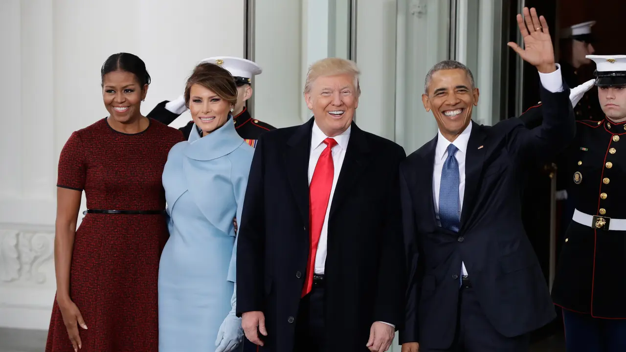 Barack Obama Sambut Donald Trump  di Gedung Putih
