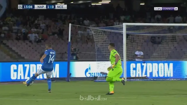VIDEO: Highlights Liga Champions, Napoli vs Nice 2-0