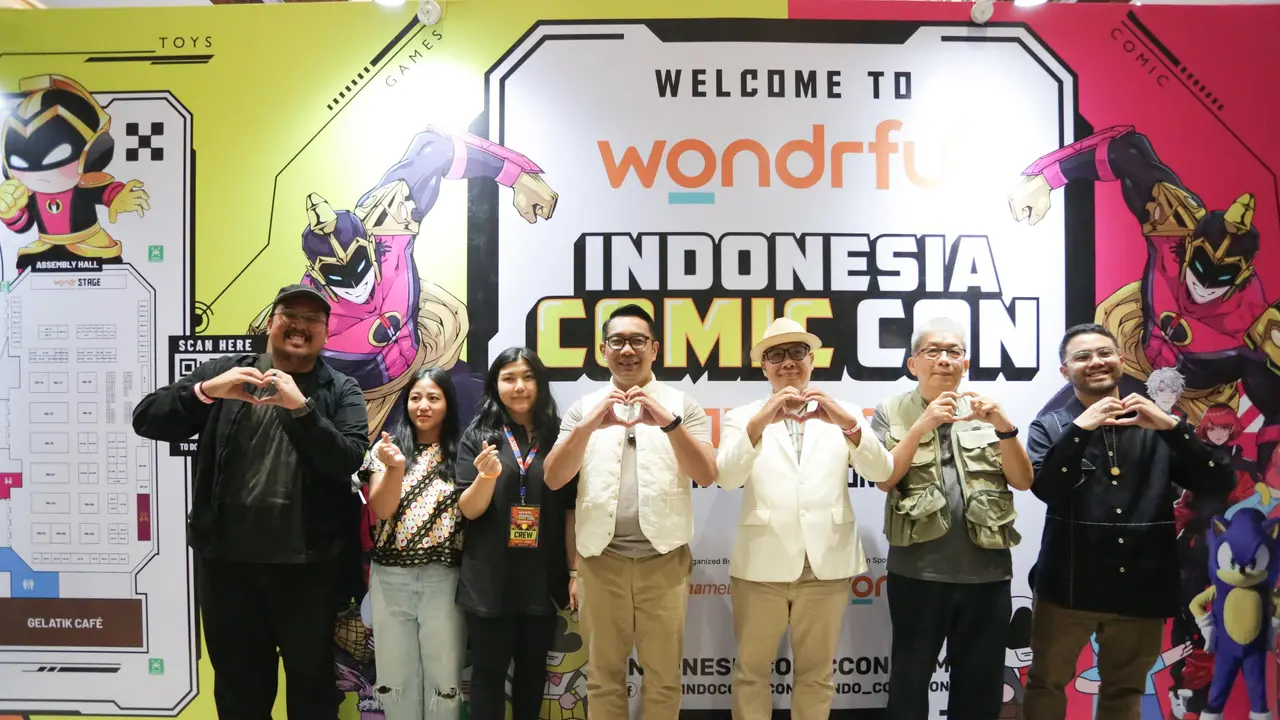 Ridwan Kamil (RK) menghadiri Indonesia Comic Con, Minggu malam 10 November 2024.