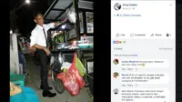 Gaya Necis Pedagang Bakso di Makassar. (Liputan6.com/Facebook Anya Daska)