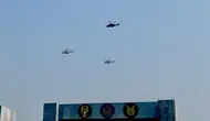 Potret Helikopter Prabowo Dikawal Heli 2 TNI Terbang di Langit Cilangkap