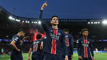 Les Parisiens membuka keunggulan di menit ke-27 setelah tendangan keras Fabian Ruiz merobek jala gawang Arsenal yang dikawal David Raya. (Thomas SAMSON/AFP)