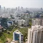 Pemandangan deretan gedung-gedung pencakar langit di Jakarta, Jumat (29/9). Pemerintah melalui Menteri Keuangan Sri Mulyani meyakinkan target pertumbuhan ekonomi tahun 2018 sebesar 5,4 persen tetap realistis. (Liputan6.com/Faizal Fanani)