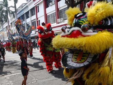 Suasana perayaan Cap Go Meh di kawasan Cideng, Jakarta, Rabu (12/2/2025). (Liputan6.com/Angga Yuniar)