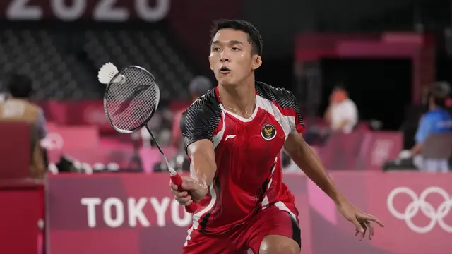 Foto: Permainan Tak Berkembang, Jonatan Christie Tersingkir di 16 Besar Olimpiade Tokyo 2020