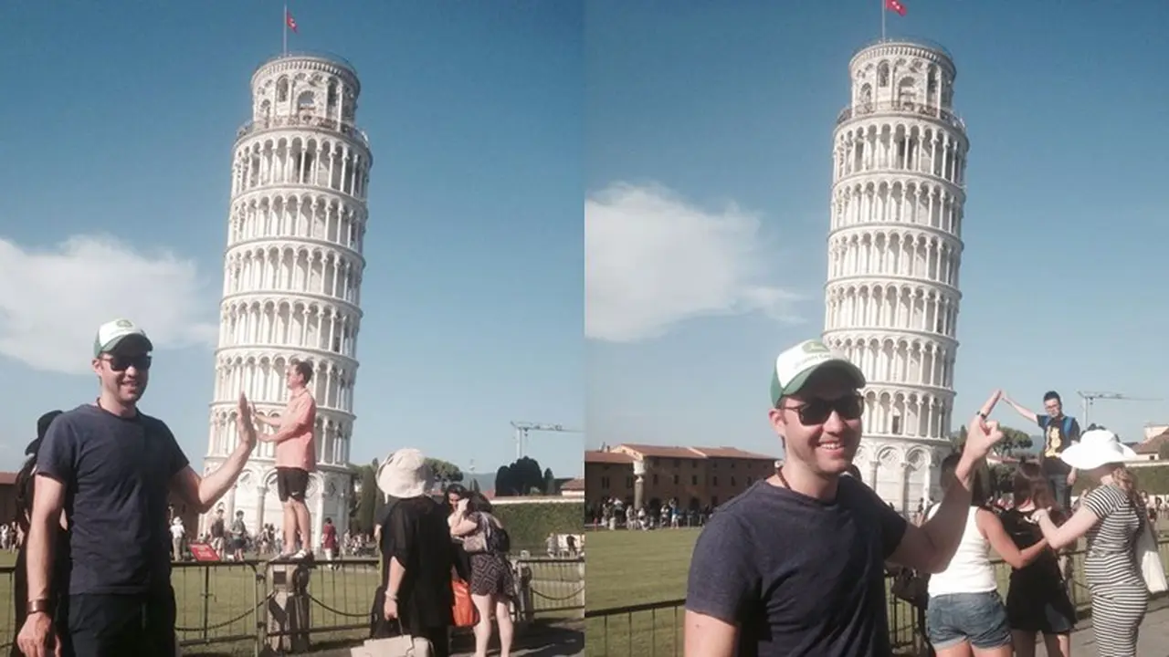 [Bintang] Epic! 7 Foto Cowok Iseng di Menara Pisa Ini Bikin Kamu Elus Dada