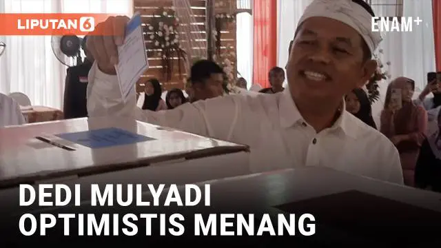 VIDEO: Cagub Jabar Dedi Mulyadi Gunakan Hak Pilih di Purwakarta, Optimistis Menang