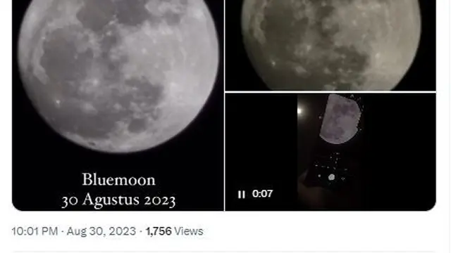 7 Potret Cantiknya Fenomena Blue Moon Bidikan Warganet