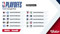Link Live Streaming Playoff NBA 2021/2022 di Vidio Pekan Ini, 19-24 April 2022. (Sumber : dok. vidio.com)