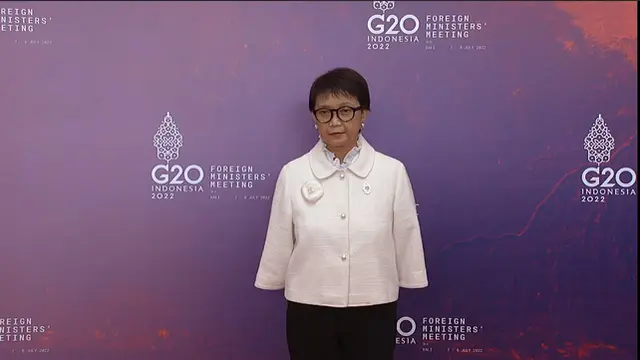 Menlu RI Retno Marsudi di acara Foreign Ministers' Meeting di G20 Bali.