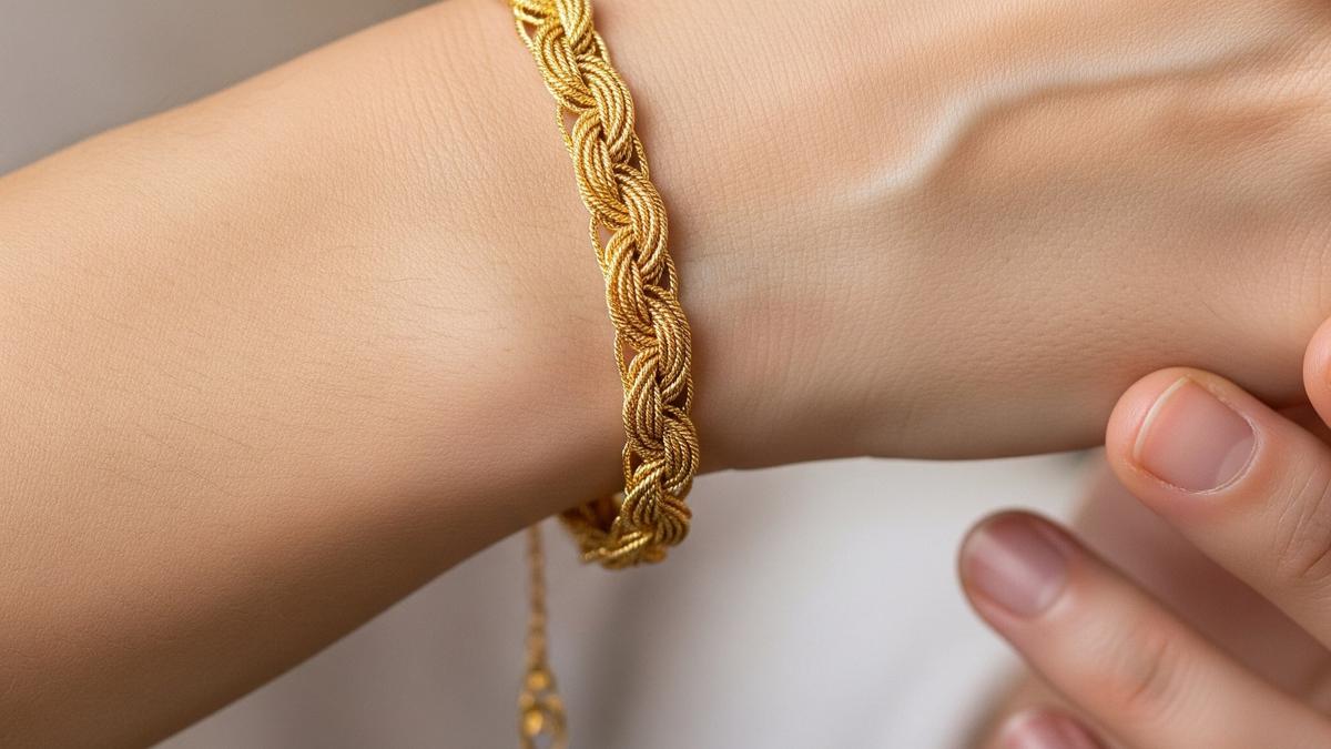 Limited Look, 8 Model Gelang Emas Rantai Kepang Terbaru 2025