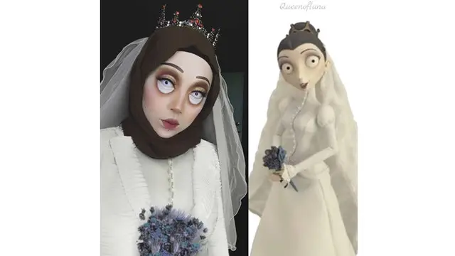 Unik, 7 Makeup Cosplay dengan Hijab Ini Mirip Karakter dalam Film