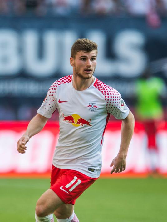 Werner manjadi pemburuan utama bagi klub besar eropa dengan penampilan impresifnya bersam RB Leipzig. Mental yang baik di umurnya yang masih 22 tahun sangat dibutuhkan El Real yang sedang membangun skuad yang diisi para pemain muda. (AFP/Robert Michael)