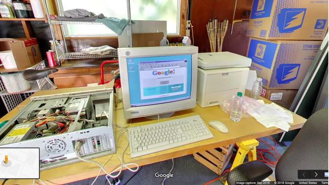 Kantor awal Google di garasi rumah Susan Wojcicki (Foto: The Verge)
