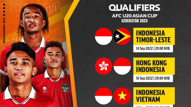 Jadwal dan Live Streaming Timnas Indonesia Kualifikasi AFC Asian Cup U-20 Pekan Ini, 14-18 September 2022