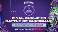 Saksikan Live Streaming Final Qualifier Battle of Guardians Piala Presiden eSports di Vidio Siang Hari Ini