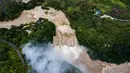 Foto dari udara yang diabadikan pada 6 September 2020 ini menunjukkan pemandangan Air Terjun Huangguoshu di Kota Anshun, Provinsi Guizhou, China barat daya. (Xinhua/Chen Xi)
