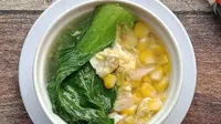 Resep sup jagung pokcoy. (dok. Cookpad @Ragil_wulan)