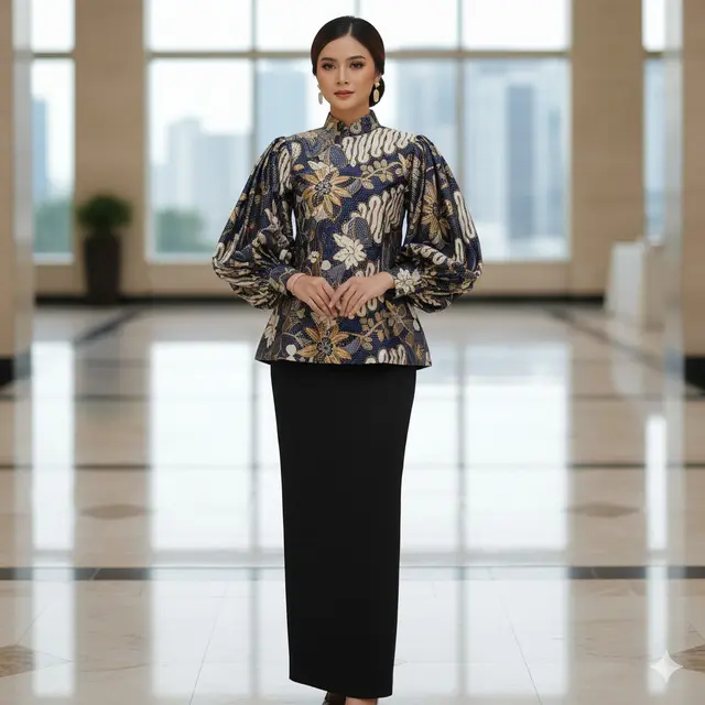 Model Batik Stylish untuk Acara Resmi/AI