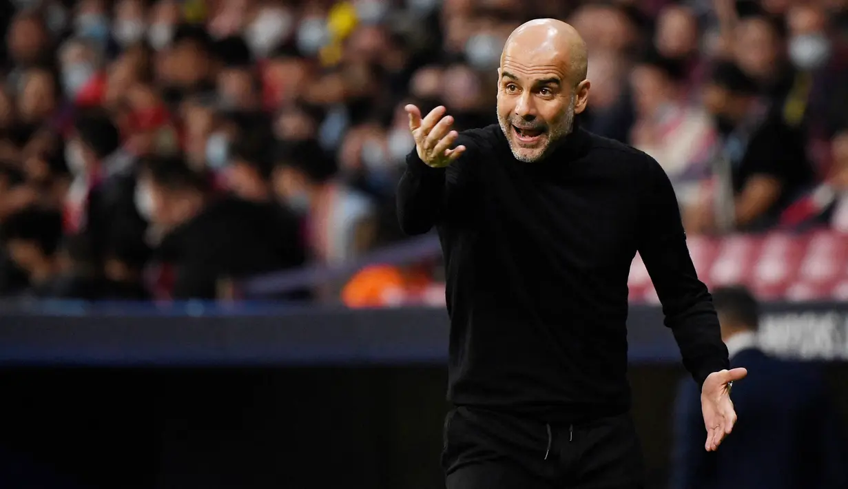 Pep Guardiola sangat berambisi membawa Manchester City menjadi juara Liga Champions. Prestasi juru taktik berkepala plontos itu cukup apik dengan membawa Barcelona juara Liga Champions pada musim 2008/2009 dan 2010/2011. (AFP/Oscar Del Pozo)