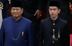 Pelantikan Presiden Prabowo Subianto dan Wapres Gibran Rakabuming Raka, Minggu (20/10/2024). (tangkapan layar Youtube MPR RI)