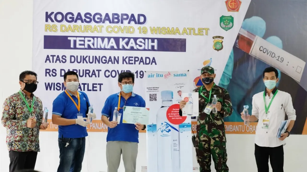 Donasi 10 Ribu Botol Air dalam Kemasan untuk RSD Wisma Atlet