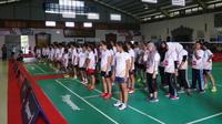 Puluhan anak yang mengiikuti coaching clinic yang digelar Djarum Foundation senang mendapat ilmu dari legenda bulutangkis Indonesia.
